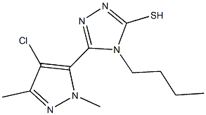 4-butyl-5-(4-chloro-1,3-dimethyl-1H-pyrazol-5-yl)-4H-1,2,4-triazole-3-thiol 化学構造式