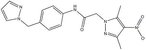 2-{4-nitro-3,5-dimethyl-1H-pyrazol-1-yl}-N-[4-(1H-pyrazol-1-ylmethyl)phenyl]acetamide Structure