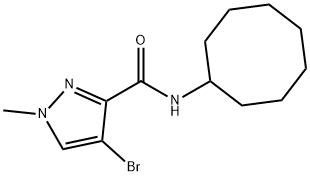 4-bromo-N-cyclooctyl-1-methyl-1H-pyrazole-3-carboxamide Structure