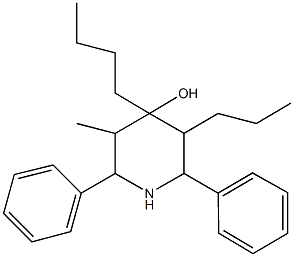 4-butyl-3-methyl-2,6-diphenyl-5-propyl-4-piperidinol|