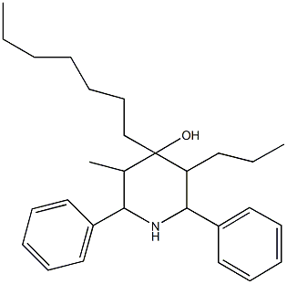 4-heptyl-3-methyl-2,6-diphenyl-5-propyl-4-piperidinol|