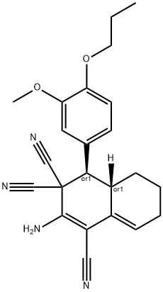 2-amino-4-(3-methoxy-4-propoxyphenyl)-4a,5,6,7-tetrahydro-1,3,3(4H)-naphthalenetricarbonitrile Structure