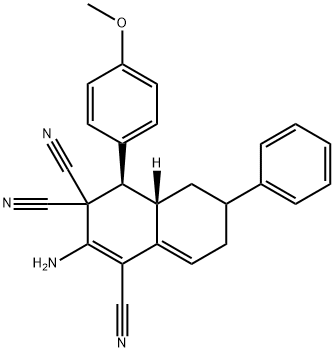 494792-02-8 2-amino-4-(4-methoxyphenyl)-6-phenyl-4a,5,6,7-tetrahydro-1,3,3(4H)-naphthalenetricarbonitrile