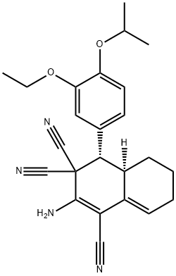 2-amino-4-(3-ethoxy-4-isopropoxyphenyl)-4a,5,6,7-tetrahydro-1,3,3(4H)-naphthalenetricarbonitrile,494792-07-3,结构式