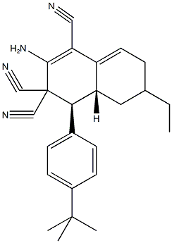 494792-59-5 2-amino-4-(4-tert-butylphenyl)-6-ethyl-4a,5,6,7-tetrahydro-1,3,3(4H)-naphthalenetricarbonitrile