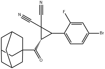 2-(1-adamantylcarbonyl)-3-(4-bromo-2-fluorophenyl)-1,1-cyclopropanedicarbonitrile Structure