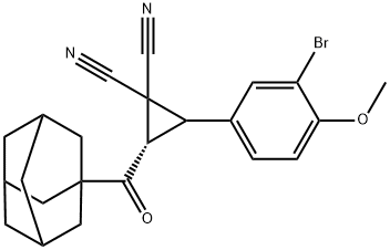 2-(1-adamantylcarbonyl)-3-(3-bromo-4-methoxyphenyl)-1,1-cyclopropanedicarbonitrile Structure