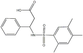 3-phenyl-N-[(2,4,5-trimethylphenyl)sulfonyl]-beta-alanine Struktur