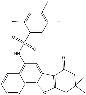 N-(9,9-dimethyl-7-oxo-7,8,9,10-tetrahydronaphtho[1,2-b][1]benzofuran-5-yl)-2,4,5-trimethylbenzenesulfonamide Structure