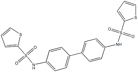 N-{4'-[(2-thienylsulfonyl)amino][1,1'-biphenyl]-4-yl}-2-thiophenesulfonamide 结构式