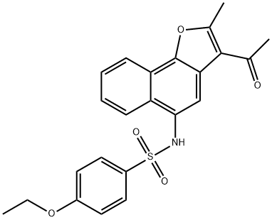 N-(3-acetyl-2-methylnaphtho[1,2-b]furan-5-yl)-4-ethoxybenzenesulfonamide Struktur
