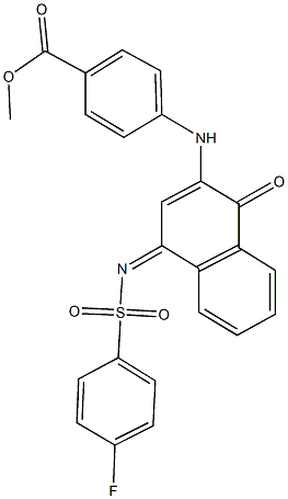 494828-21-6 methyl 4-[(4-{[(4-fluorophenyl)sulfonyl]imino}-1-oxo-1,4-dihydro-2-naphthalenyl)amino]benzoate