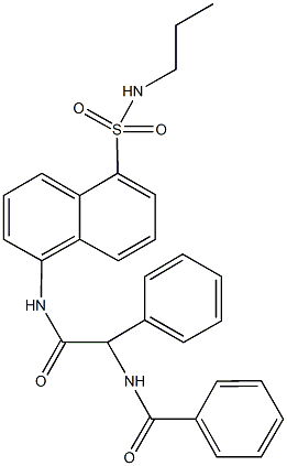 N-[2-oxo-1-phenyl-2-({5-[(propylamino)sulfonyl]-1-naphthyl}amino)ethyl]benzamide Structure