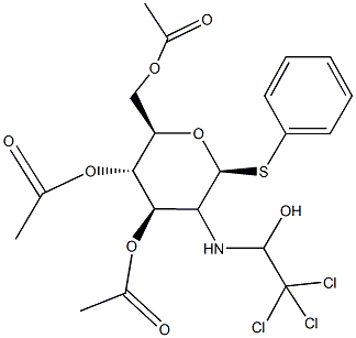 494828-56-7 phenyl 3,4,6-tri-O-acetyl-2-deoxy-1-thio-2-[(2,2,2-trichloro-1-hydroxyethyl)amino]hexopyranoside