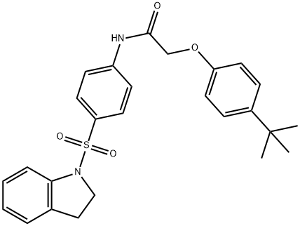 2-(4-tert-butylphenoxy)-N-[4-(2,3-dihydro-1H-indol-1-ylsulfonyl)phenyl]acetamide Structure