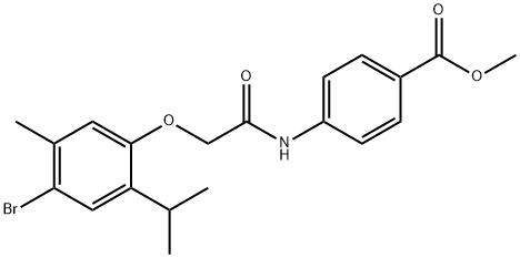 494830-62-5 methyl 4-{[(4-bromo-2-isopropyl-5-methylphenoxy)acetyl]amino}benzoate
