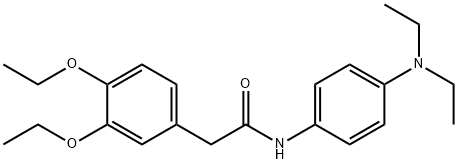 2-(3,4-diethoxyphenyl)-N-[4-(diethylamino)phenyl]acetamide 结构式