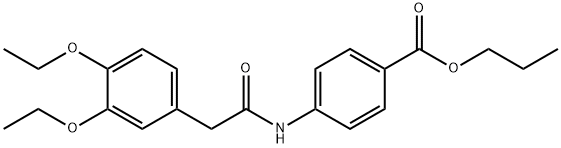 propyl 4-{[(3,4-diethoxyphenyl)acetyl]amino}benzoate 结构式