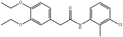 N-(3-chloro-2-methylphenyl)-2-(3,4-diethoxyphenyl)acetamide Structure