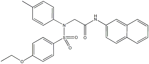 2-{[(4-ethoxyphenyl)sulfonyl]-4-methylanilino}-N-(2-naphthyl)acetamide Structure