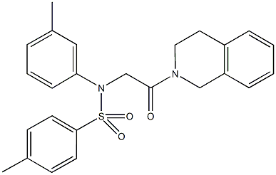 N-[2-(3,4-dihydro-2(1H)-isoquinolinyl)-2-oxoethyl]-4-methyl-N-(3-methylphenyl)benzenesulfonamide Struktur