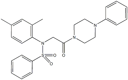 N-(2,4-dimethylphenyl)-N-[2-oxo-2-(4-phenyl-1-piperazinyl)ethyl]benzenesulfonamide Structure