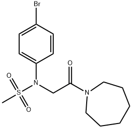 N-(2-azepan-1-yl-2-oxoethyl)-N-(4-bromophenyl)methanesulfonamide Structure