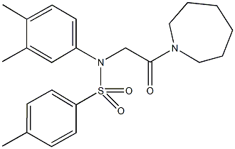 N-(2-azepan-1-yl-2-oxoethyl)-N-(3,4-dimethylphenyl)-4-methylbenzenesulfonamide 结构式