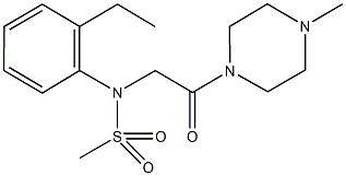 N-(2-ethylphenyl)-N-[2-(4-methyl-1-piperazinyl)-2-oxoethyl]methanesulfonamide Structure