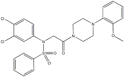 N-(3,4-dichlorophenyl)-N-{2-[4-(2-methoxyphenyl)piperazin-1-yl]-2-oxoethyl}benzenesulfonamide Struktur