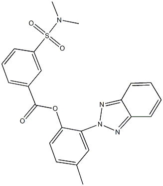 2-(2H-1,2,3-benzotriazol-2-yl)-4-methylphenyl 3-[(dimethylamino)sulfonyl]benzoate Structure