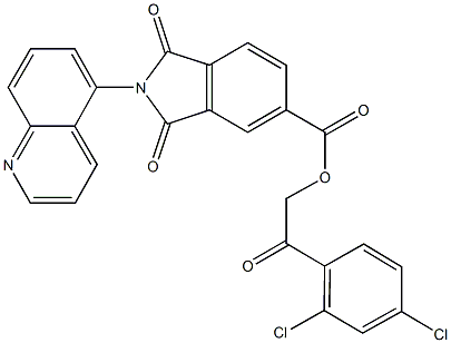 2-(2,4-dichlorophenyl)-2-oxoethyl 1,3-dioxo-2-quinolin-5-ylisoindoline-5-carboxylate|