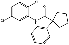 N-(2,5-dichlorophenyl)-1-phenylcyclopentanecarboxamide 化学構造式