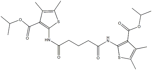 494842-62-5 isopropyl 2-[(5-{[3-(isopropoxycarbonyl)-4,5-dimethyl-2-thienyl]amino}-5-oxopentanoyl)amino]-4,5-dimethyl-3-thiophenecarboxylate