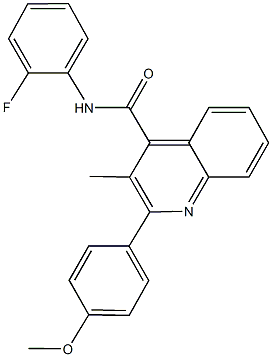 N-(2-fluorophenyl)-2-(4-methoxyphenyl)-3-methyl-4-quinolinecarboxamide Structure