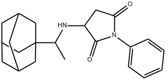 3-{[1-(1-adamantyl)ethyl]amino}-1-phenyl-2,5-pyrrolidinedione,494853-50-8,结构式