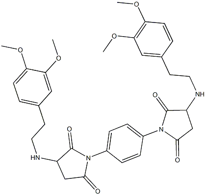 3-{[2-(3,4-dimethoxyphenyl)ethyl]amino}-1-[4-(3-{[2-(3,4-dimethoxyphenyl)ethyl]amino}-2,5-dioxo-1-pyrrolidinyl)phenyl]-2,5-pyrrolidinedione|