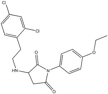 3-{[2-(2,4-dichlorophenyl)ethyl]amino}-1-(4-ethoxyphenyl)-2,5-pyrrolidinedione 化学構造式