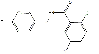 5-chloro-N-(4-fluorobenzyl)-2-methoxybenzamide Struktur