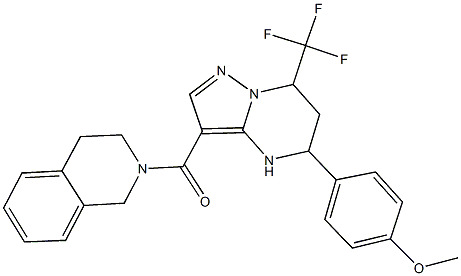 2-{[5-(4-methoxyphenyl)-7-(trifluoromethyl)-4,5,6,7-tetrahydropyrazolo[1,5-a]pyrimidin-3-yl]carbonyl}-1,2,3,4-tetrahydroisoquinoline,494861-52-8,结构式