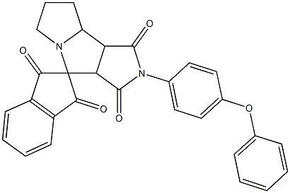 2-(4-phenoxyphenyl)hexahydro-1,1',3,3'(2H,2'H,4H)-tetraoxospiro(pyrrolo[3,4-a]pyrrolizine-4,2'-[1'H]-indene) Structure