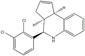 4-(2,3-dichlorophenyl)-3a,4,5,9b-tetrahydro-3H-cyclopenta[c]quinoline 化学構造式