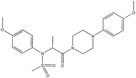 N-(4-methoxyphenyl)-N-{2-[4-(4-methoxyphenyl)-1-piperazinyl]-1-methyl-2-oxoethyl}methanesulfonamide,494867-33-3,结构式