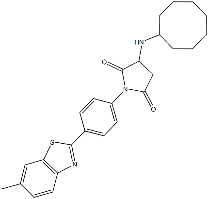 3-(cyclooctylamino)-1-[4-(6-methyl-1,3-benzothiazol-2-yl)phenyl]-2,5-pyrrolidinedione|