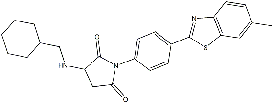 3-[cyclohexyl(methyl)amino]-1-[4-(6-methyl-1,3-benzothiazol-2-yl)phenyl]-2,5-pyrrolidinedione|