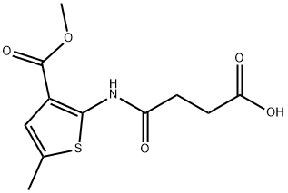 3-{[3-(甲氧基羰基)-5-甲基噻吩-2-基]氨基甲酰基}丙酸,495375-57-0,结构式