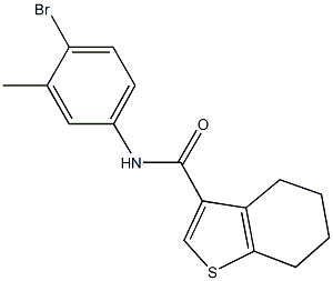 N-(4-bromo-3-methylphenyl)-4,5,6,7-tetrahydro-1-benzothiophene-3-carboxamide,495375-82-1,结构式