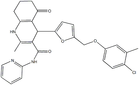 495378-14-8 4-{5-[(4-chloro-3-methylphenoxy)methyl]-2-furyl}-2-methyl-5-oxo-N-pyridin-2-yl-1,4,5,6,7,8-hexahydroquinoline-3-carboxamide