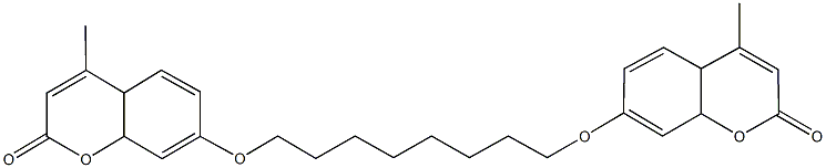 4-methyl-7-({8-[(4-methyl-2-oxo-4a,8a-dihydro-2H-chromen-7-yl)oxy]octyl}oxy)-4a,8a-dihydro-2H-chromen-2-one Struktur