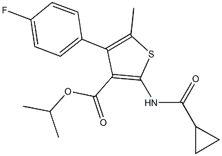 isopropyl 2-[(cyclopropylcarbonyl)amino]-4-(4-fluorophenyl)-5-methyl-3-thiophenecarboxylate|